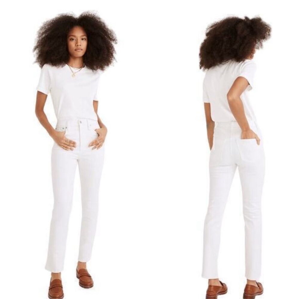 Madewell The Petite Perfect Vintage Jean in tile white size 27P
